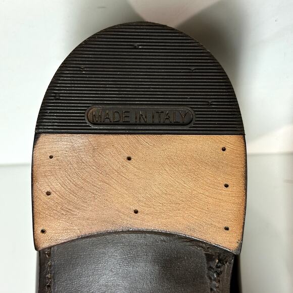 FULL RESOLE Alden 683 Full Strap Penny Loafer Brown Burgundy Calf Made USA 9.5 - Picture 11 of 12